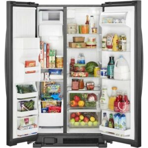 Whirlpool - 21.4 Cu. Ft. Side-by-Side Refrigerator - Black