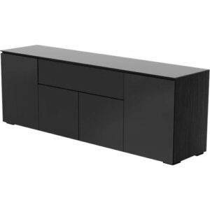 Salamander Designs - Chameleon TV Cabinet for Most Flat-Panel TVs Up to 90" - Black/Wenge