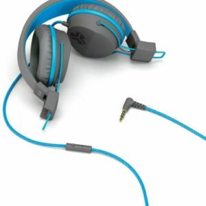 JLab - JBuddies Studio Wired Over-the-Ear Headphones - Gray/Blue