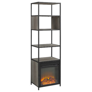 Walker Edison - 4-Shelf Bookcase - Gray Wash