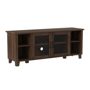 Walker Edison - 58" Farmhouse Columbus TV Stand Console for Most Flat-Panel TVs Up to 65" - Walnut