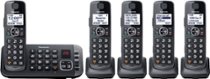 Panasonic - KX-TGE645M DECT 6.0 Expandable Cordless Phone System with Digital Answering System - Metallic Black