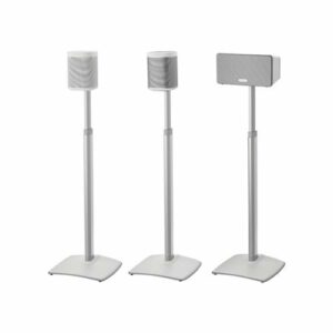 Sanus - Adjustable Height Speaker Stands for Sonos One, PLAY:1 and PLAY:3 Speakers (Pair) - White