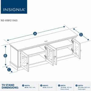 Insignia™ - TV Cabinet for Most Flat-Panel TVs Up to 75" - Brown