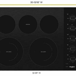 Whirlpool - 30" Electric Cooktop - Black