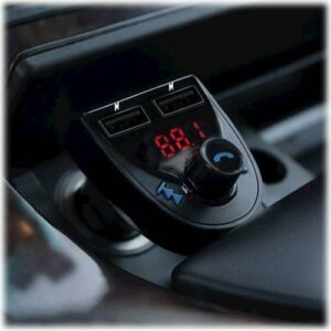 Aluratek - Audio Receiver and FM Transmitter for Most Bluetooth-Enabled Devices - Black