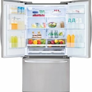 LG - 26.2 Cu. Ft. French Door Smart Refrigerator with Dual Ice Maker - Stainless Steel