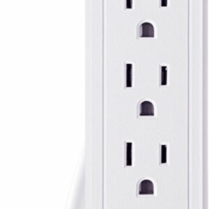 CyberPower - 6 Outlet 500 Joules Surge Protector Strip - White