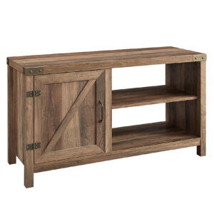 Walker Edison - 44" Rustic Barndoor TV Cabinet for Most Flat-Panel TVs Up to 50" - Rustic Oak