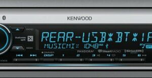 Kenwood - Geek Squad Certified Refurbished In-Dash CD/DM Receiver - Built-in Bluetooth - Satellite Radio with Detachable Faceplate - Silver/Black