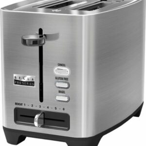 Bella Pro Series - 2-Slice Extra-Wide-Slot Toaster - Stainless Steel