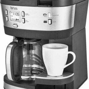 Brim - Triple Brew 12-Cup Coffee Maker - Stainless Steel/Black