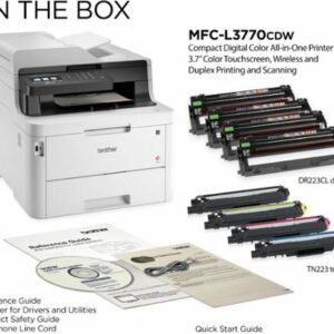 Brother - MFC-L3770CDW Wireless Color All-In-One Laser Printer - White