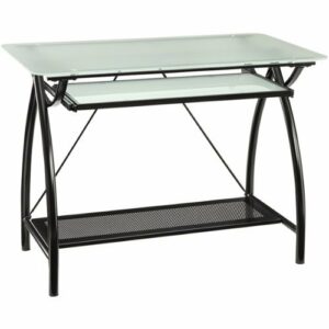 OSP Home Furnishings - Newport Computer Desk - Black/Transparent