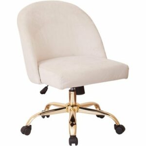 OSP Home Furnishings - Layton Mid Back Office Chair - Gold/Oyster