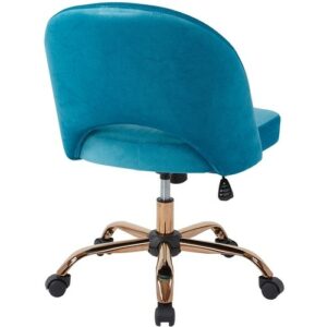 AveSix - Lula Home Office Plush Fabric Chair - Blue