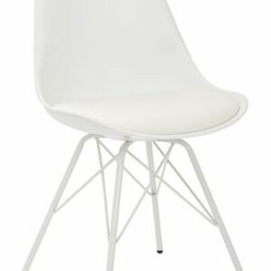 OSP Home Furnishings - Emerson Side Chair with 4 Leg Base - White