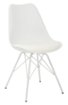 OSP Home Furnishings - Emerson Side Chair with 4 Leg Base - White