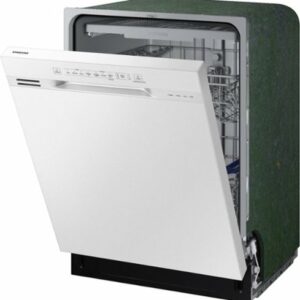 Samsung - 24" Front Control Built-In Dishwasher - White