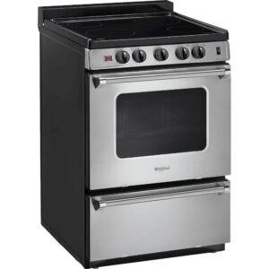 Whirlpool - 3.0 Cu. Ft. Freestanding Electric Range - Stainless Steel