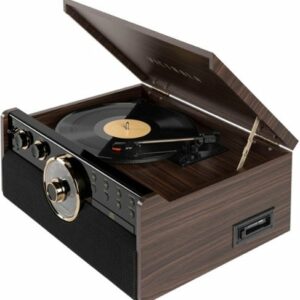 Victrola - Empire Bluetooth 6-in-1 Record Player - Gold/Brown/Black