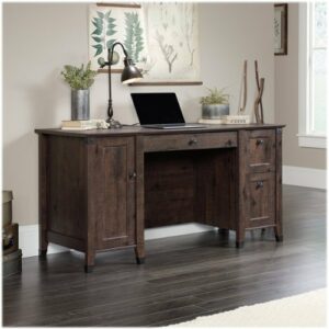 Sauder - Carson Forge Collection Computer Desk - Coffee Oak