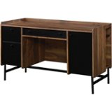 Sauder - Harvey Park Straight Desk - Grand Walnut