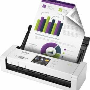 Brother - ADS-1700W Wireless Desktop Document Scanner with Touchscreen LCD - White