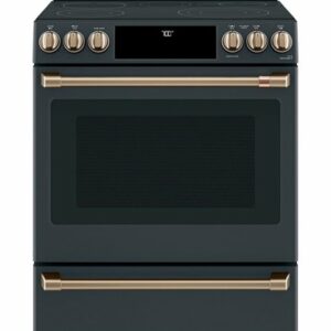 Café - 5.7 Cu. Ft. Slide-In Electric Convection Range, Customizable - Matte Black