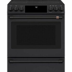 Café - 5.7 Cu. Ft. Slide-In Electric Convection Range, Customizable - Matte Black