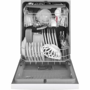 GE - 24" Front Control Built-In Dishwasher with 3rd Rack, 50 dBA - White