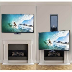 MantelMount - Pull Down TV Wall Mount for Most 55" - 100" TVs - Black