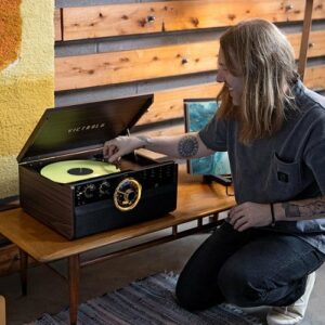 Victrola - Bluetooth Audio System - Gold/Brown/Black