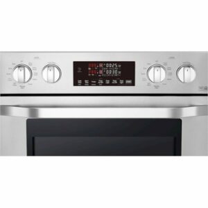 LG - STUDIO 30" Smart Built-In Electric Convection Double Wall Oven with EasyClean - Stainless Steel