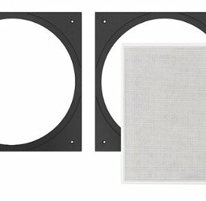 Sonance - VP8SQ SQUARE ADAPTOR W/ GRILLE - Visual Performance 8" Square Adapter with Grille (2-Pack) - Paintable White