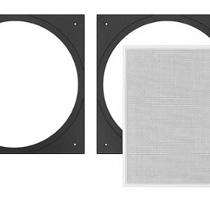 Sonance - VPXT6SQ SQUARE ADAPTER WITH GRILLE - Visual Performance Extreme 6" Medium Square Adapter with Grille (2-Pack) - Paintable White