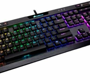 CORSAIR - K70 RGB MK.2 LOW PROFILE RAPIDFIRE Full-size Wired Mechanical Cherry MX LOW PROFILE Speed Switch Gaming Keyboard - Black