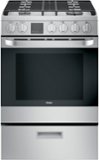 Haier - 2.9 Cu. Ft. Slide-In Gas Convection Range - Stainless Steel