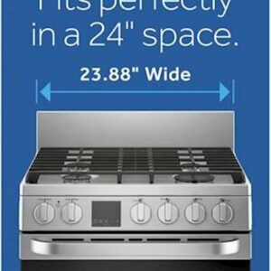 Haier - 2.9 Cu. Ft. Slide-In Gas Convection Range - Stainless Steel