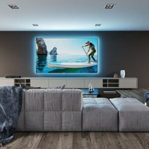 Screen Innovations - 120" Zero Edge Pro, Slate 1.2 Gain, Ambient Light Rejcting Projector Screen - Black/Gray