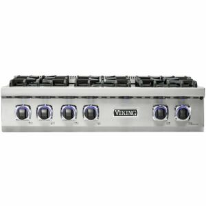 Viking - Built-in 7 Series Gas 36"W Sealed Burner Rangetop - Stainless Steel