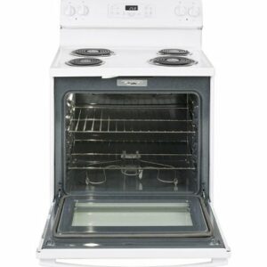 GE - 5.3 Cu. Ft. Freestanding Electric Range with Self-Cleaning and Sensi-temp Technology - White