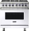 Viking - Freestanding 7 Series Dual Fuel Self-Clean 36"W Range - White