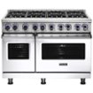 Viking - 48"W 7-Series Dual Fuel Self-Clean Range-8 Burners-LP - White