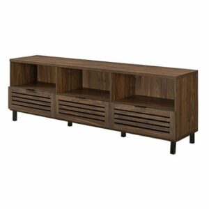 Walker Edison - Jackson 70" TV Stand Cabinet for Most Flat-Panel TVs Up to 80" - Dark Walnut