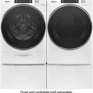 Whirlpool - 5.0 Cu. Ft. High Efficiency Stackable Front Load Washer with Steam and FanFresh - White