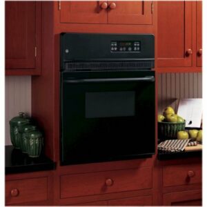 GE - 24" Built-In Single Electric Wall Oven - Black on Black