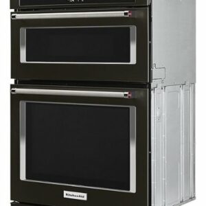 KitchenAid - Smart Oven+ 30" Single Electric Convection Wall Oven with Built-In Microwave - Black Stainless Steel