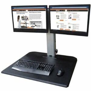 Victor - DC350A Dual Monitor Sit/Stand Desk Converter - Black