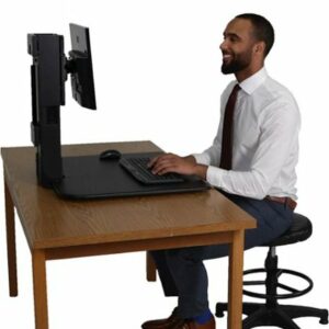 Victor - High Rise Sit-Stand Desk Converter - Black